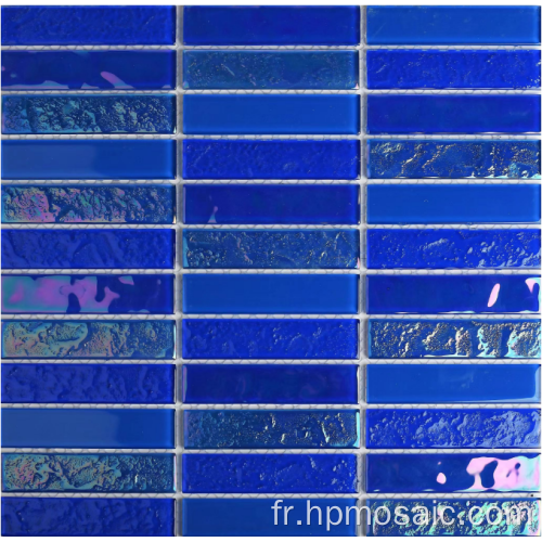 bandes bleues mixtes carreaux de mosait